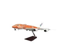 RIVPAHGQ Maqueta Realista de Avión Modelo De Avión A Escala 1/160 De 47 Cm, Avión De Aviación Civil De Japan Air For Ana, Réplica For Airbus A380. Avión Modelo prefabricado(Orange W LED)