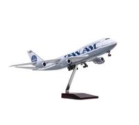 RIVPAHGQ Maqueta Realista de Avión Modelo De Avión A Escala De 47 Cm con Luz 1:150 Pan Am For Boeing 747, Modelo De Avión De Carga De Aviación Civil. Avión Modelo prefabricado(with Light)