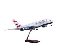 RIVPAHGQ Maqueta Realista de Avión Réplica De Avión Civil A Escala 1/160 De 45 Cm De British Airways For Airbus A380, Modelo De Avión For Exhibición De Aviación. Avión Modelo prefabricado(NO Light)