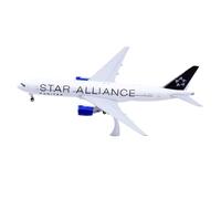 RIVPAHGQ Maqueta Realista de Avión Réplica De Avión Metal Fundido A Presión A Escala 1:200 31 Cm For United Airlines B777-200ER N218UA con Flaps For Escritorio Avión Modelo prefabricado(Regular)