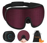 RIWISLL Máscara para dormir, máscara de ojos súper suave para dormir, 100% mejorada, máscaras ligeras de sueño para mujeres con correa ajustable, cubiertas de ojos contorneadas 3D para dormir, rojo