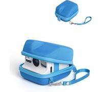 Rixavleo Bolsa de almacenamiento para cámara/funda protectora para cámara Polaroid Go, funda rígida con correa de mano, protección completa, material EVA de alta calidad, Azul, Sencillo