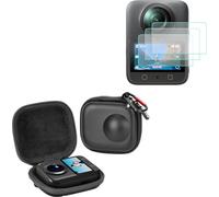 Rixavleo Paquete esencial para cámara DJI Osmo 360, funda de transporte + 3 protectores de pantalla de vidrio templado, kit de protección portátil para accesorios de cámara de acción