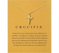 RIXERKOC Collar de Oro para Mujer, Cadena Ajustable de Acero Inoxidable con Colgante, Collar con Colgante Cruz/Dragón en Oro de 14K, Joya de Regalo para Día de la Madre Navidad