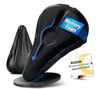 RIXOW Sillín Cubre Bicicleta Gel con Funda para Lluvia, Funda Sillin Bicicleta Gel con Tira Reflectante, Asiento de Bici Ergonómico Mujeres y Hombres, Sillín Cojín Suave para Estática, E-Bike, MTB