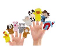 RIY 10Pcs Story Time Finger Puppets - Old Macdonald Had A Farm Educational Puppets Easter Basket Stuffers