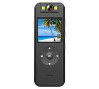 RIYAN Kit de cámara corporal Full HD con clip trasero con pantalla IPS, videocámara de bolsillo portátil con tarjeta Menmry de 64 G