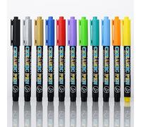 RiyaNed Rotuladores ceramica,1.0-3.0mm Rotuladores para porcelana,adecuados para patrones de dibujo y diseño y creación en diferentes porcelana y cerámica(12 colores)
