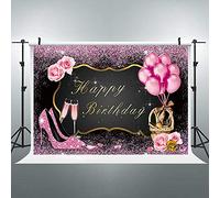 Riyidecor - Telón de Fondo con Purpurina para cumpleaños, Color Rosa y Dorado Rosa