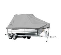 RIYIFER 420D Exteriores Cubierta del Barco, Impermeable a Prueba de Rayos UV Tela de Oxford en Forma de V Cubierta de Yate para Runabout Speedboat,Gris,14~16FT:510 * 250cm