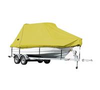 RIYIFER 420D Exteriores Cubierta del Barco, Impermeable a Prueba de Rayos UV Tela de Oxford en Forma de V Cubierta de Yate para Runabout Speedboat,Amarillo,14~16FT:510 * 250cm