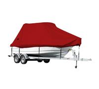 RIYIFER Exteriores Fundas para Barco, Cubierta para Barco Resistente 420D de Grado Marino Tela Oxford Impermeable con protección UV para Runabout Speedboat,Rojo,19~21FT:820 * 450cm