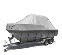 RIYIFER Remolque Cubierta de Barco, Exterior Funda para Barco Tela Oxford 600D con Revestimiento de PVC Impermeable para Tri-Hull V-Hull Speedboat,Gris,21~24FT~V:732 * 300CM