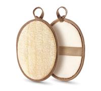 RIYNIBIY 2 esponjas exfoliantes corporales de lufa, exfoliante corporal para ducha y baño, fabricado con esponja natural egipcia de lufa, exfoliante de ducha y lufa exfoliante para mujeres y hombres