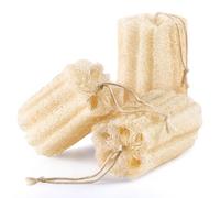 RIYNIBIY 3 esponjas exfoliantes naturales egipcias para el cuerpo, esponja de lufa egipcia real natural para baño y ducha, esponja exfoliante para mujeres y hombres, esponjas de luffa para cara,