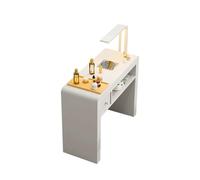 RIYUE_SHENGHENG Mesa De Manicura Y Pedicura,Mesa de Manicura para Salón de Belleza en Casa con Colector de Polvo Y Lámpara Led,Mesa de Manicura Y Pedicura con Cajones de Almacenamiento