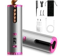 Rizador Automático Inalámbrico, Rizador eléctrico portátil con cable de Carga USB y Adaptador de EU, Batería Recargable de 5000 mAh, 6 Configuraciones de Temperatura y Temporizador