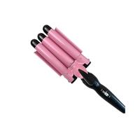 Rizador de cerámica de tres cilindros, herramienta en forma de onda (Pink 22 mm, EE. UU.)