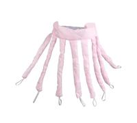 Rizador de pelo perezoso sin calor, varilla rizadora onda suave pulpo, herramientas peinado cinta seda(Pink)