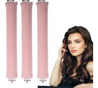 Rizador de Pelo Sin Calor Ondas Sin Calor - 3 Piezas Set de Rizadores sin Calor, Curls Sin Calor para Dormir, Kit de Ondulación Heatless en Rosa