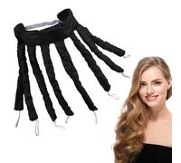 Rizador de pelo sin calor, satén suave sin calor, diadema con correas ajustables, herramienta de peinado para dormir durante la noche para mujeres y niñas, rizos ondulados