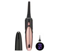 Rizador de Pestañas con Calefacción, Rizador de Pestañas con Calefacción, de Larga Duración, Fácil Operación, Recargable por USB, con Cepillo para Viajes, Uso Diario