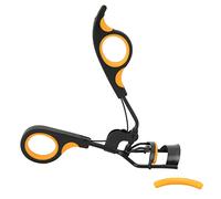 Rizador de pestañas de acero inoxidable, hebilla portátil de gran angular para maquillaje, con almohadilla de silicona de repuesto para mujeres para uso diario