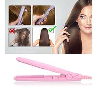 Rizador de Plancha Plana, Plancha Plana Liviana de 2.8 X 0.7 Pulgadas, 2 en 1 Segura para Cabello Liso, Cabello Rizado, Viaje a Casa (Enchufe de la UE)