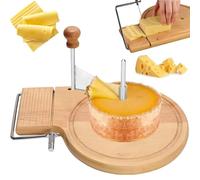 Rizador de queso con afeitadora de acero inoxidable, cortador giratorio con líneas de alambre y rejilla, tabla de cortar para el hogar, restaurante, cafetería, panadería
