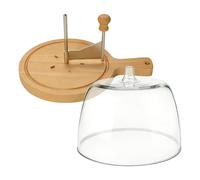 Rizador de queso en forma de rueda, con tapa, base de madera para aspela, para adultos, hombres, mujeres, hogar, cocina, salón, chocolate, mantequilla, pastel