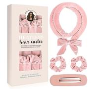 Rizador Pelo Sin Calor 4PCS - Rizadores Terciopelo para Rulos Naturales Nocturnos, Coleteros Seda para Cabello Rizado sin Daño, Incluye Cojines de Seda (USB/Enchufe) #04