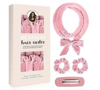 Rizador Pelo Sin Calor 4PCS - Rizadores Terciopelo para Rulos Naturales Nocturnos, Coleteros Seda para Cabello Rizado sin Daño, Incluye Cojines de Seda (USB/Enchufe) #01