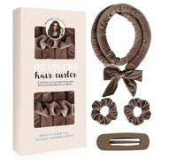 Rizador Pelo Sin Calor 4PCS - Rizadores Terciopelo para Rulos Naturales Nocturnos, Coleteros Seda para Cabello Rizado sin Daño, Incluye Cojines de Seda (USB/Enchufe) #02