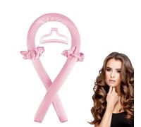 Rizador Pelo Sin Calor,palo de pelo rizado sin calor,traje de pelo largo para perezosos,Rizadores de Ondas Con Diadema Suave Para Dormir,adecuado para cabello medio y largo (Rosa)