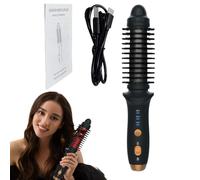 rizadora eléctrica: mini rizador de cabello, cepillo, temperatura de 3 velocidades, herramienta de peinado de configuración | Dispositivo de aseo portátil para viajes de negocios, viaje