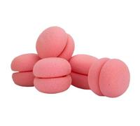 Rizadores de fresa, 6 piezas, herramienta de peinado de para dormir | Bola rizadora de espuma de fresas para mujeres, niñas, adolescentes, viajes, hogar, interiores y exteriores, color rosa