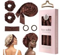 Rizadores de Pelo Sin Calor, GeeRic Heatless Curls Rulos Juego de Rizadores de Satén Sin Calor con Gomas Elásticas+Gorro de Duch Diademas +Pinzas para El Hogar y Fiestas Seda