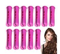 Rizadores sin calor, varilla de rizado sin calor | 12x Rollers para el cabello con gomas anti-Slip,Herramienta de sin calor para mujeres nocturnas para uso y viaje en el hogar