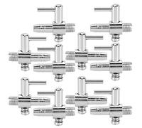 RIZGHWOY 10PCS Válvula de Control de Flujo de Acero Inoxidable Válvula de Ajuste de Flujo de Aire Accesorio de Bomba de Aire de Acuario de Rosca Abierta única para Pecera con Mano de Obra