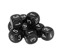 RIZGHWOY 20pcs Número de 16 Mm Dice Plastic Dice Dice de 6 Lados Poliédricos Conincuentes Redondos para Juegos de Mesa Numeral Enseñanza Actividades Matemáticas (Black)