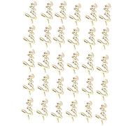 RIZGHWOY 30pcs Love Script Diy Mini Wood Breve Chips en Color de Madera Original para el Diseño de la Escena Romántica, Decoración Colectiva de Bum, 5.5 X 3 Cm, Decoración de Pared de Amor
