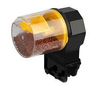 RIZGHWOY Alimentador Automático de Peces con Temporizador 210 Ml de Gran Capacidad para Tanques de Acuario Dos Modos de Alimentación 6 Configuraciones de Control de Porciones 2 Métodos de (Yellow)