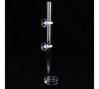 RIZGHWOY Alimentador de Acuario, Tubo de Alimentación para Pecera con 2 Ventosas y Bandeja para Camarones de Cristal, Alimento para Peces Tropicales, sin Deriva, Fácil de Instalar (Longitud del Tubo