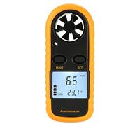 RIZGHWOY Anemómetro Digital LCD Termómetro Medidor de Velocidad del Viento de Precisión para Entusiastas de la Meteorología Tamaño de Bolsillo Conveniente 3V