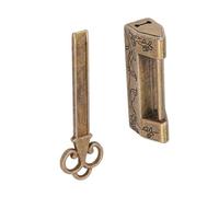 RIZGHWOY Antiguo Castillo con un Patrón de Pájaros Grabados y Flores, un Pequeño Pre-Bloqueador Vintage para Cajones, Bloqueador de Pingliación retro. (Bronce de urraca)
