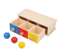 RIZGHWOY Baby Imbucare Box Formation Threecolor Ball Box para Educación de la Primera Infancia, Detección de Color y Coordinación de Manual, Juguetes de Madera Bola para Aprender y Jugar (Cajón de