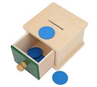 RIZGHWOY Baby Imbucare Box Formation Threecolor Ball Box para Educación de la Primera Infancia, Detección de Color y Coordinación de Manual, Juguetes de Madera Bola para Aprender y Jugar (Discos