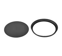 RIZGHWOY Bandeja de Quiche Profunda sin Estadía con Hornear Extraíble para Hornear Fácilmente, para Pasteles y Quiches, Material de Acero Al Carbono para Superior (【Placa inferior viva espesa】 de 10