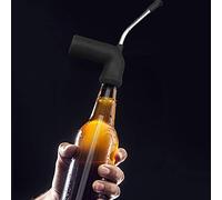 RIZGHWOY Beer Snorkel Embudo de Cerveza Dispensador de Cerveza de Acero Inoxidable y TPE para Juegos de Beber Fiestas Despedidas de Soltero del Día de Patricio con 1 Snorkel (BLACK)