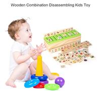 RIZGHWOY Bloques de Clasificación de Conocimiento de Madera Educativa Colorida, Ideal para el Reconocimiento de la Forma y el Número, Mejora la Coordinación del Cerebro Manual, para el Desarrollo de